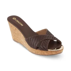 AIYANA- BROWN WEDGES
