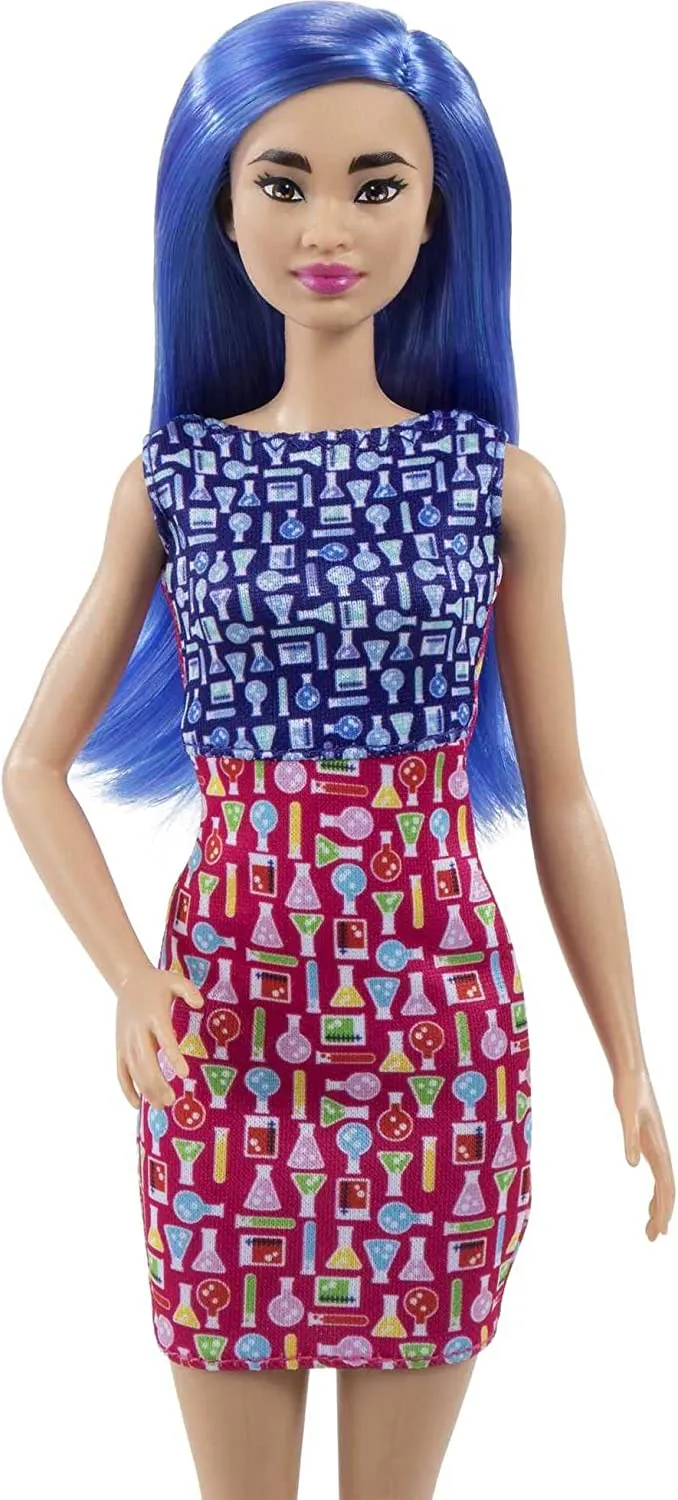 Barbie 12 Inch Blue Hair Scientist Doll & Accessories for Ages 3 Years Old & Up