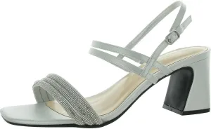 Bella Vita Womens Majesty Faux Leather Rhinestone Slingback Sandals
