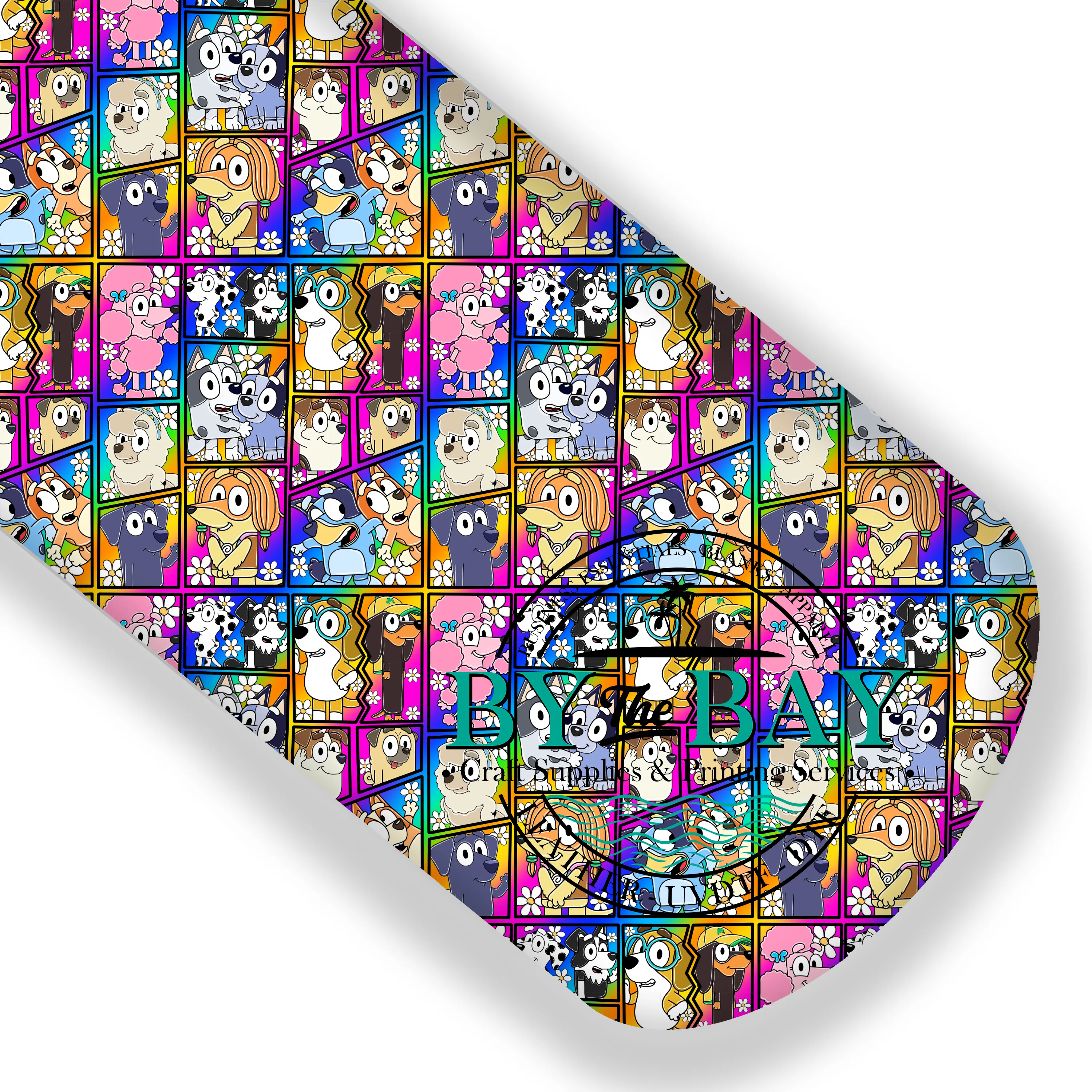 Blue Dog Friends Comic Bright Rainbow