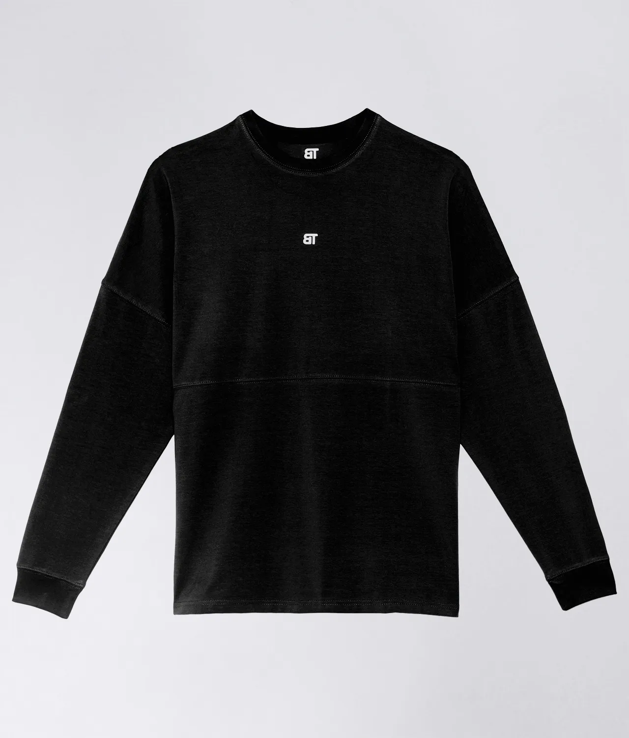 Born Tough Long Sleeve Crossfit Over Size Shirt For Men Black