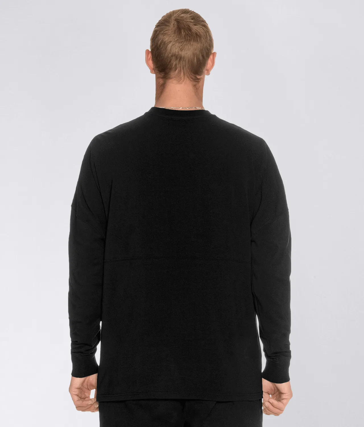 Born Tough Long Sleeve Crossfit Over Size Shirt For Men Black