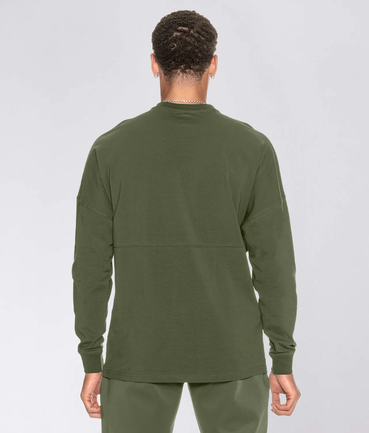 Born Tough Long Sleeve Crossfit Over Size Shirt For Men Military Green