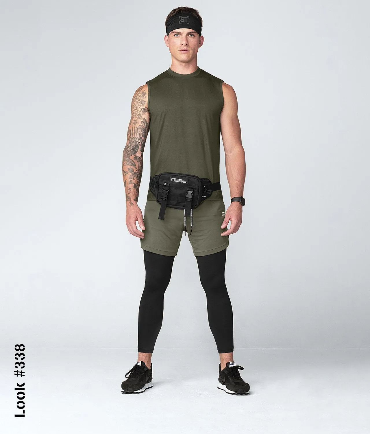 Born Tough Military Green Sleeveless Crossfit Shirt For Men