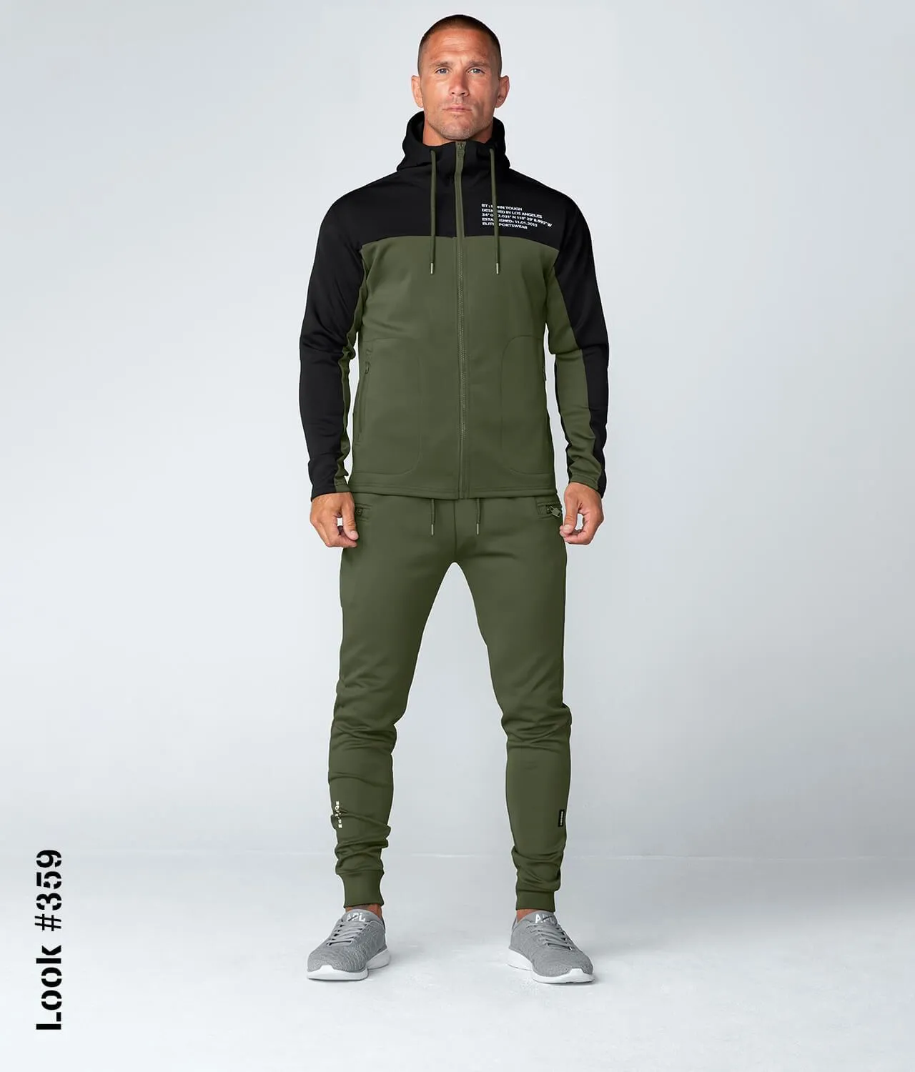 Born Tough Momentum Drawstrings Green/Black Crossfit Hoodie for Men