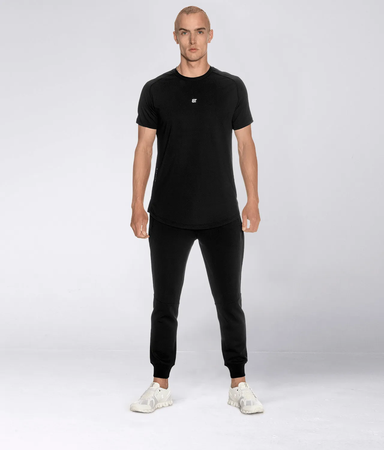 Born Tough Momentum Zipper Crossfit Jogger Pants For Men Black