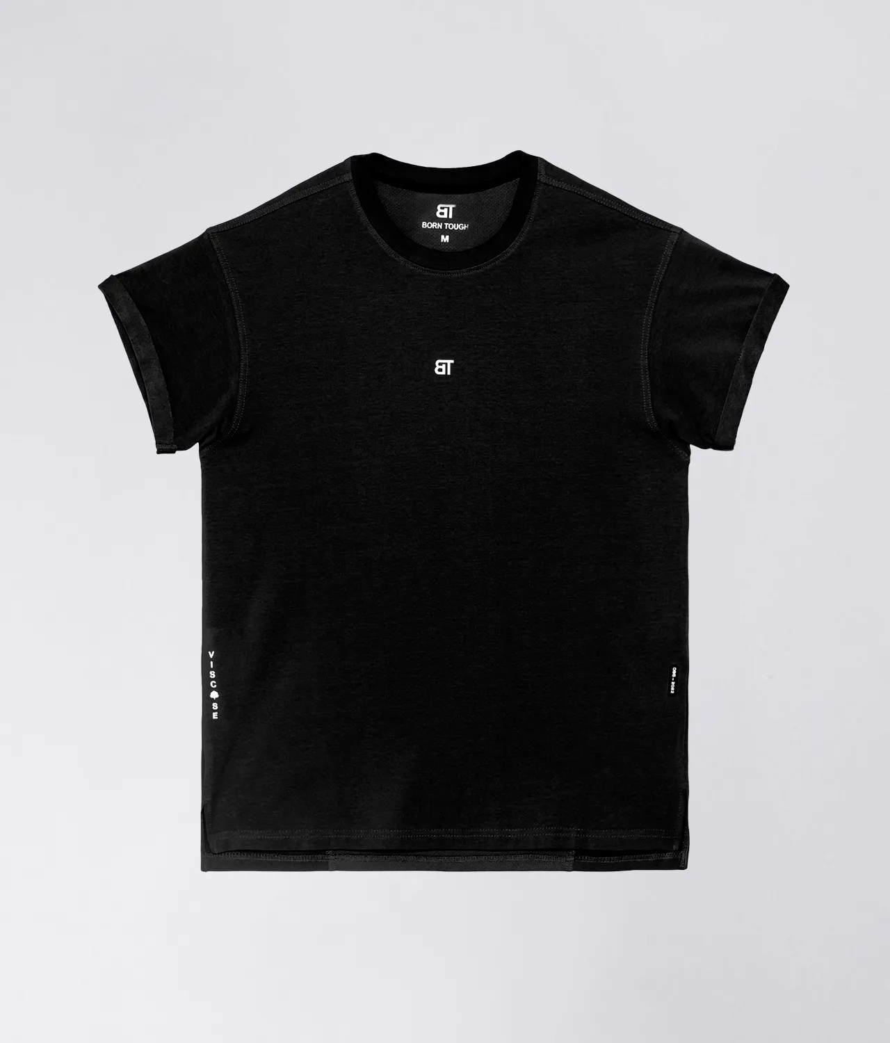 Born Tough Short Sleeve Back Roll Crossfit T-Shirt For Men Black