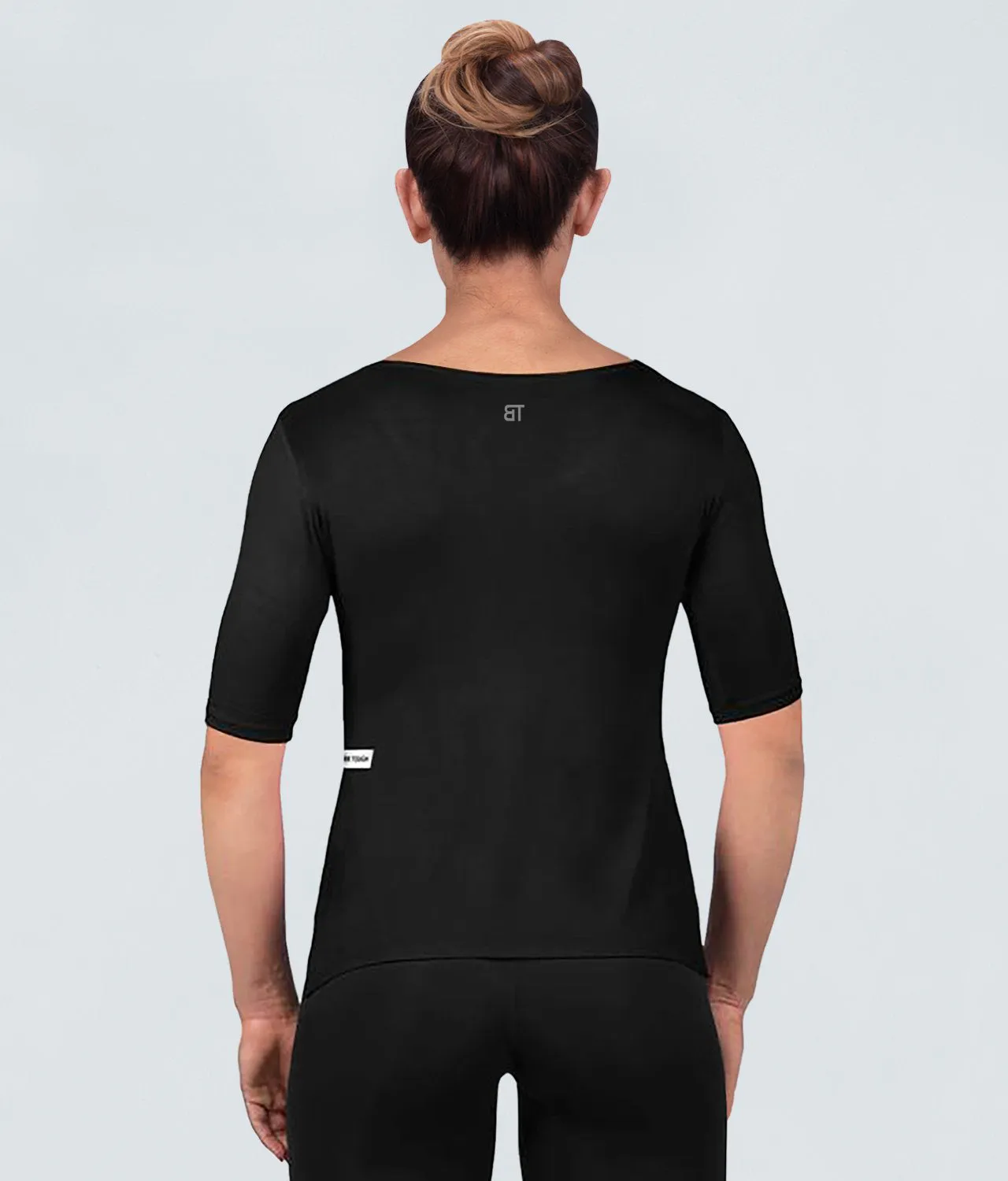 Born Tough True Form Sheer Black Short Sleeve Crossfit Shirt for Women