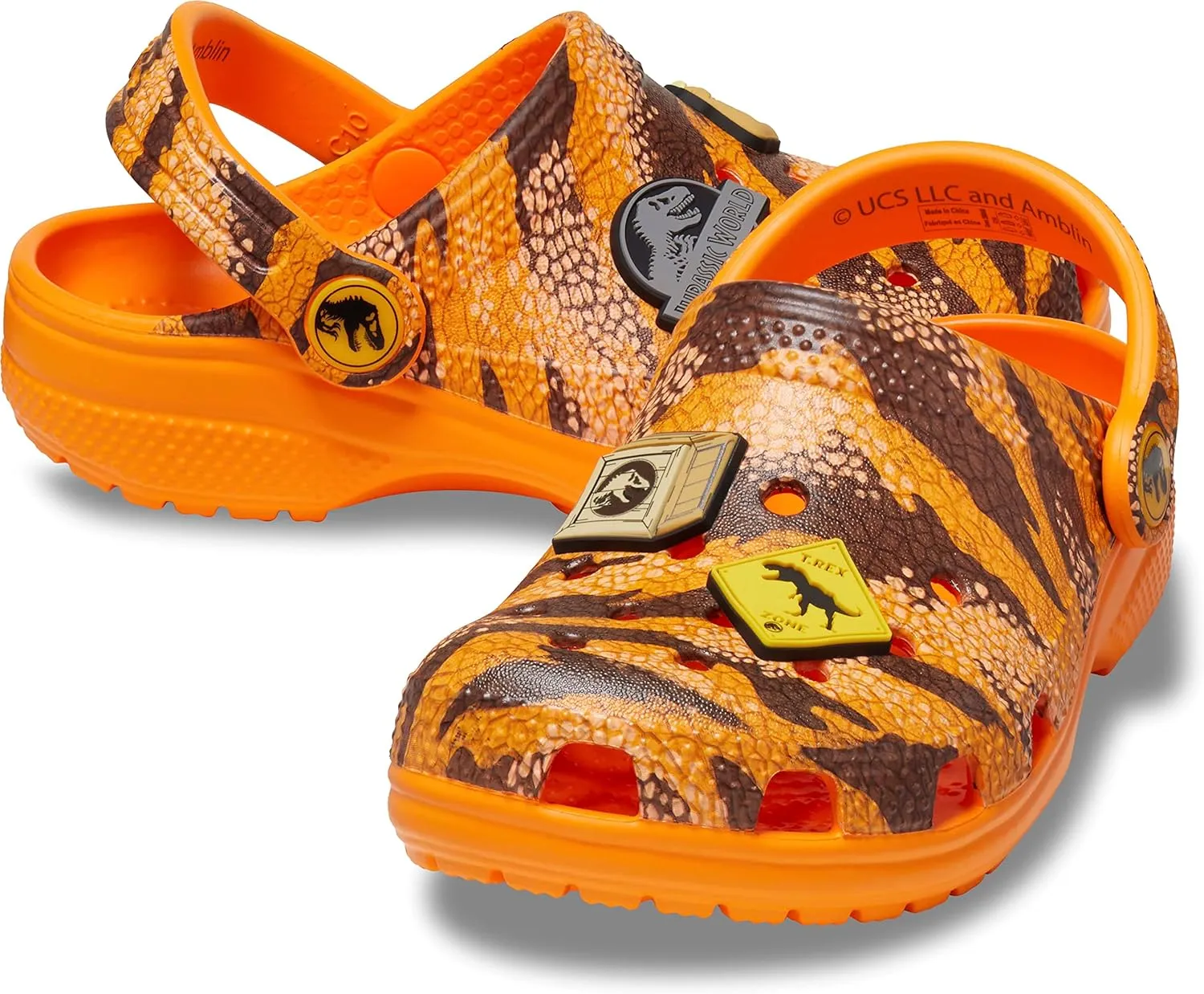 Crocs Unisex-Child Jurassic World Classic Clogs, Dinosaur Kid and Toddler Slippers