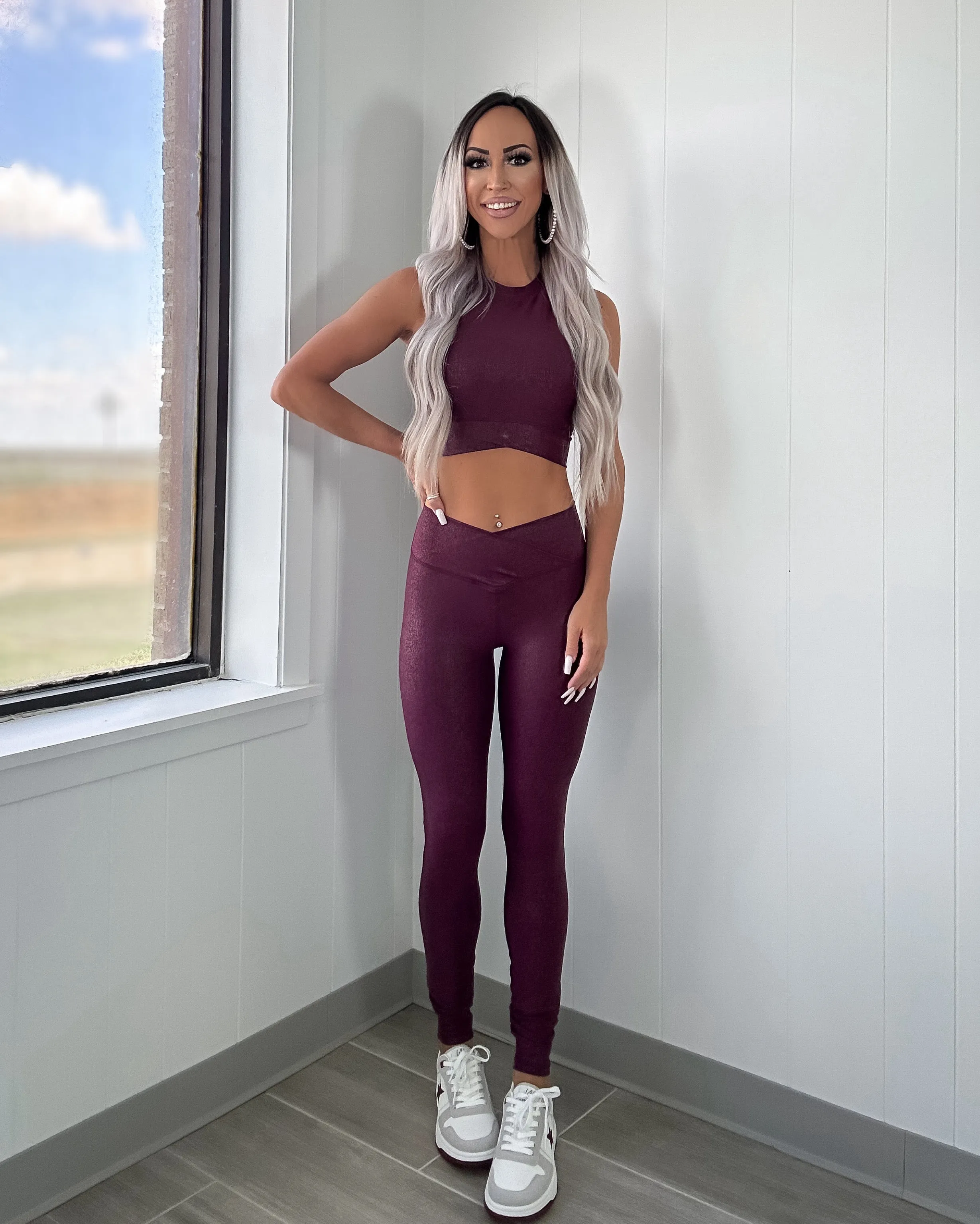 Crossfit Active Top - Burgundy
