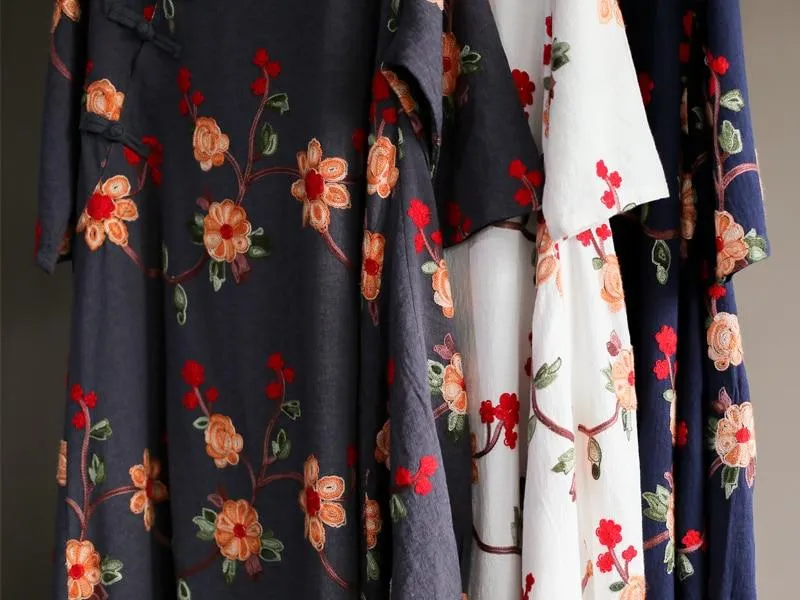 Floral Beauty Embroidered Maxi Dress