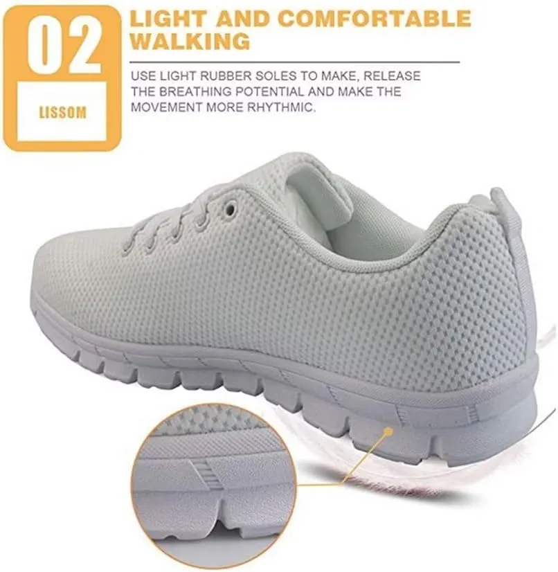 Jeiento Non Slip Valentine's Day Shoes for Women&Men Mesh Tennis Shoes Valentine's Day Gifts for Girls Lady Walking Running Sneaker