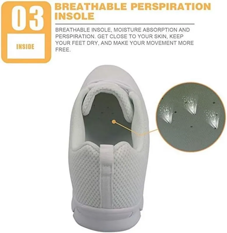 Jeiento Non Slip Valentine's Day Shoes for Women&Men Mesh Tennis Shoes Valentine's Day Gifts for Girls Lady Walking Running Sneaker