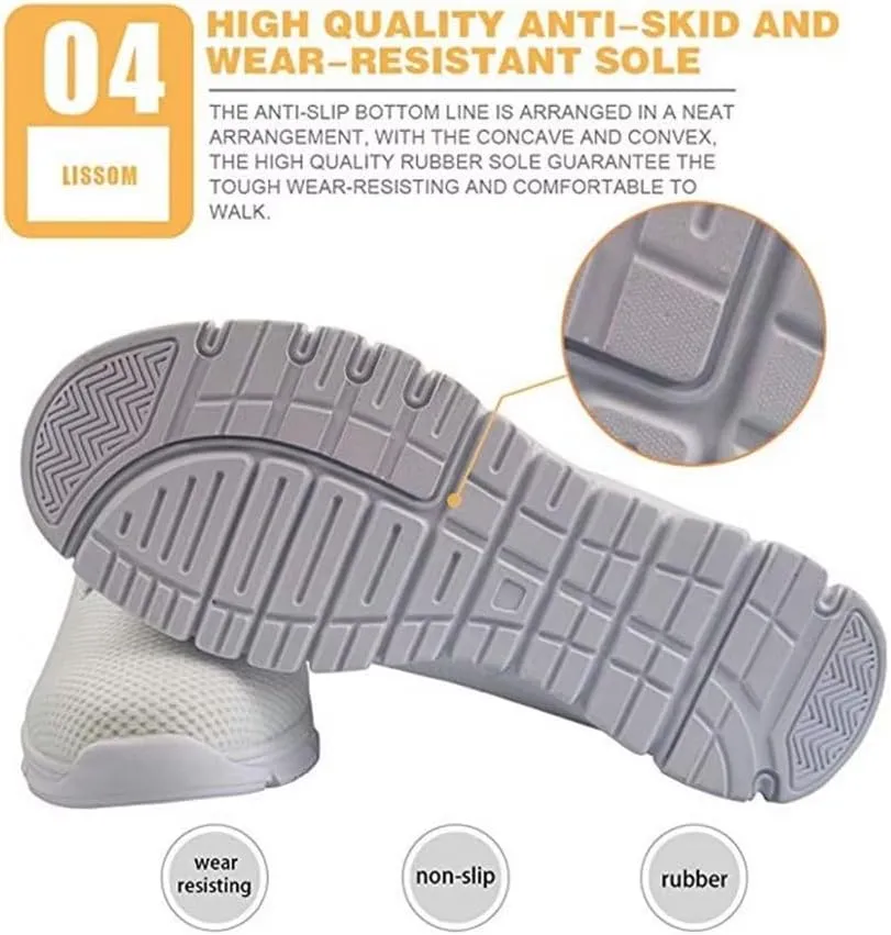 Jeiento Non Slip Valentine's Day Shoes for Women&Men Mesh Tennis Shoes Valentine's Day Gifts for Girls Lady Walking Running Sneaker