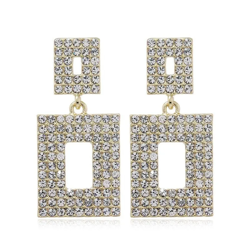 Trendsetter Luxury Rhinestone Studded Long Tassel Drop Earrings