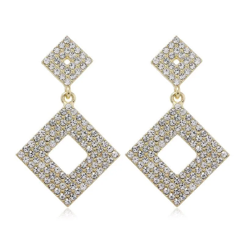 Trendsetter Luxury Rhinestone Studded Long Tassel Drop Earrings