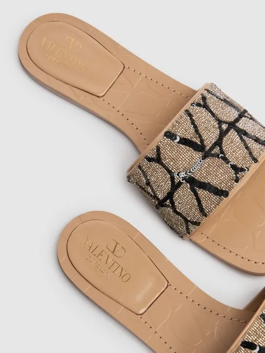 Valentino Garavani   5mm Iconographie embroidered flats 