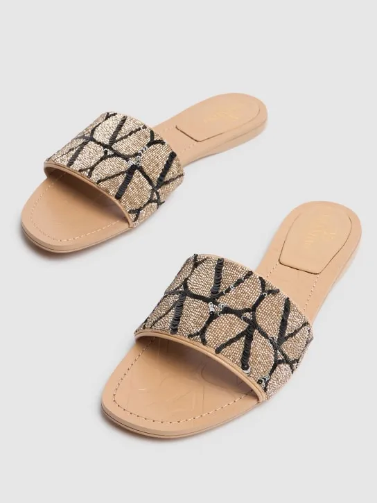 Valentino Garavani   5mm Iconographie embroidered flats 