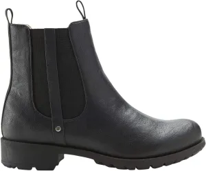 Women's Wide Width Sherpa Lined Faux Leather Chelsea Bootie